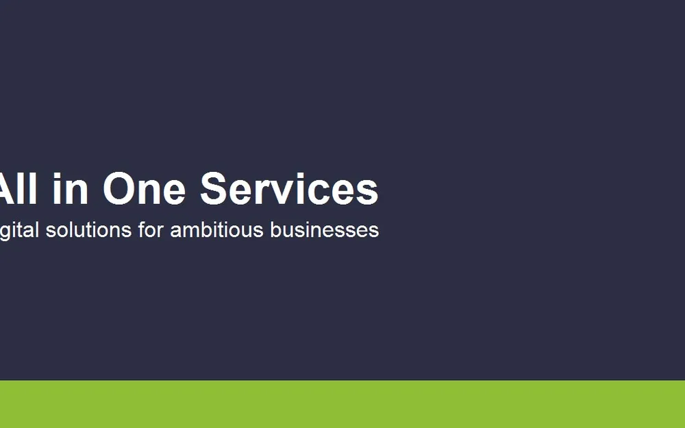 All in One Services website imagery